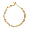 Brass earring hoop snake's skin 27mm clip inox pin - Size 1.8x26.8mm