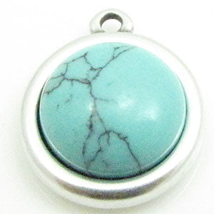Cabochon Synth Turquoise 12mm